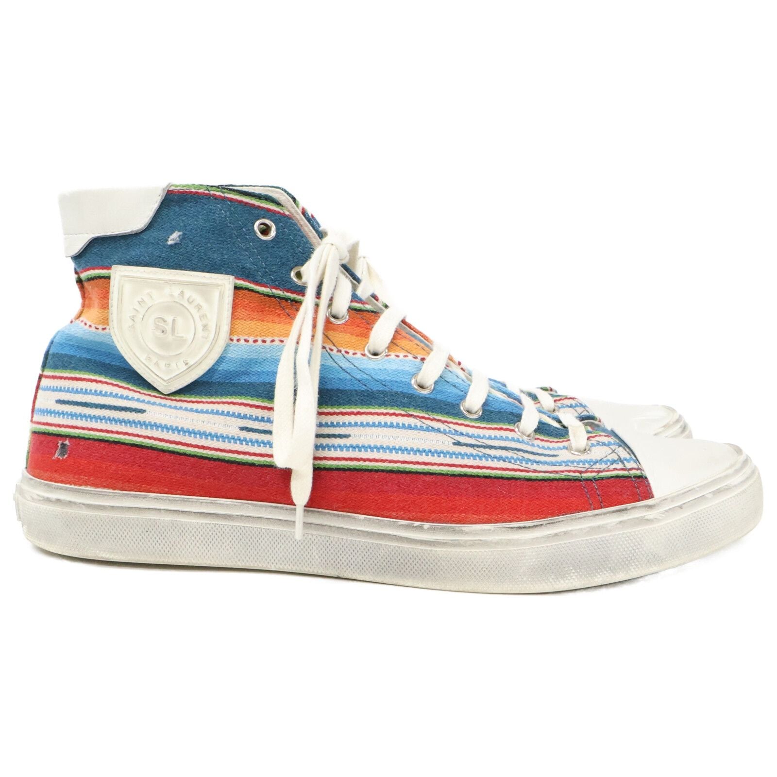 Saint Laurent Paris Native Pattern Bedford High Cut Sneakers — view 4