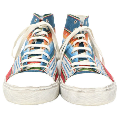 Saint Laurent Paris Native Pattern Bedford High Cut Sneakers — view 2