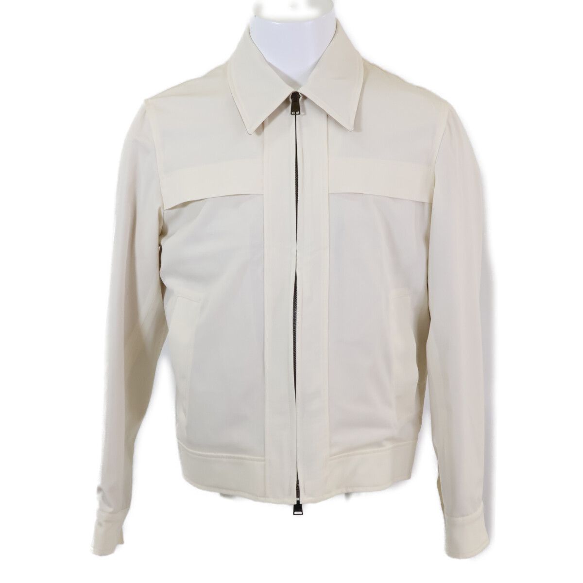 Loro Piana Sannino Fabric Green Storm System Zip Up Jacket 46