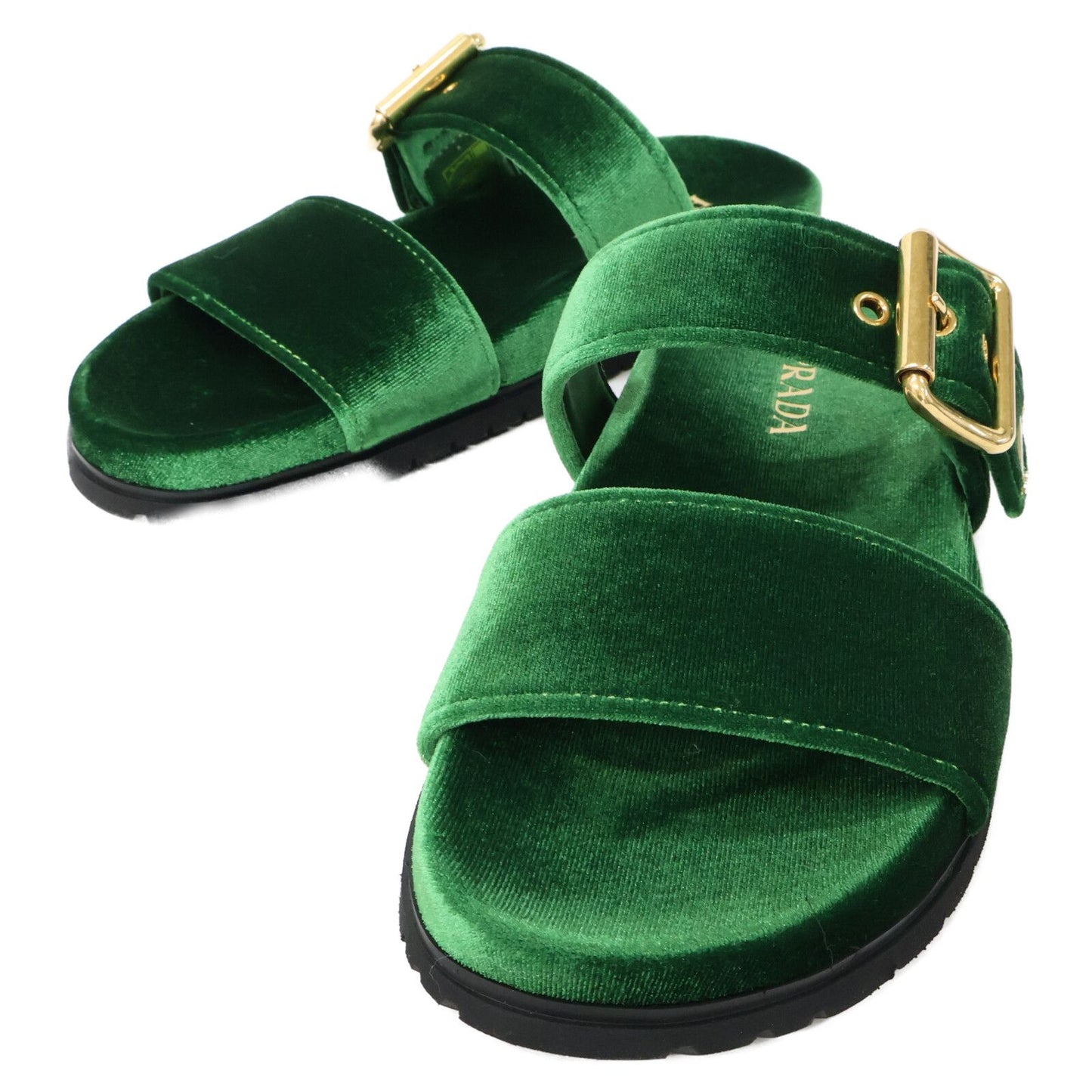 Prada Velvet Slide Sandals