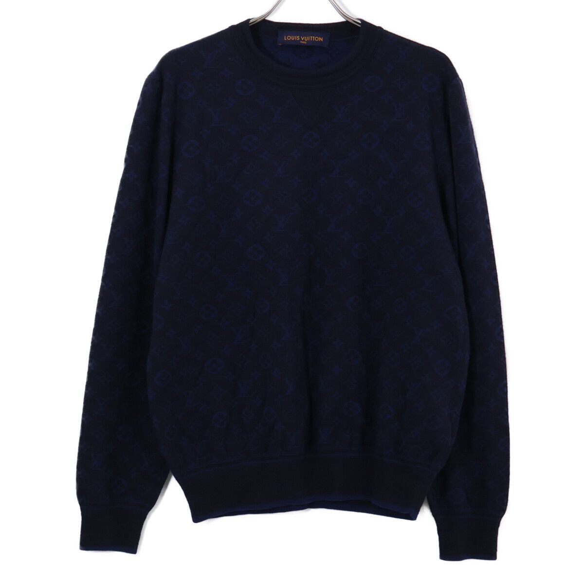 Louis Vuitton Gvb Monogram Cashmere Wool Long Sleeve Knit Sweater XL
