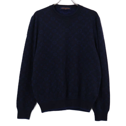 Louis Vuitton Gvb Monogram Cashmere Wool Long Sleeve Knit Sweater XL