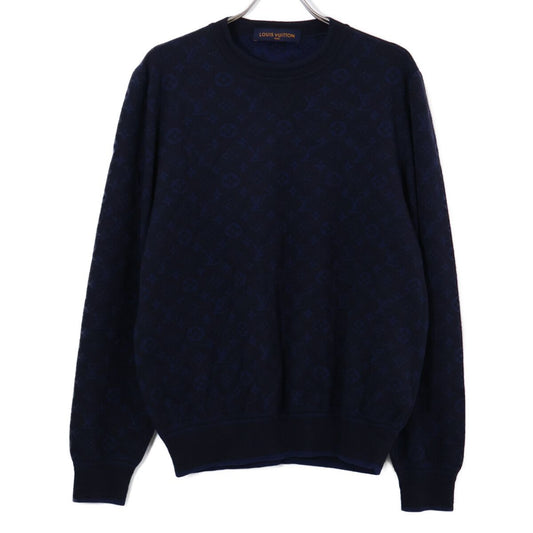 Louis Vuitton Gvb Monogram Cashmere Wool Long Sleeve Knit Sweater XL