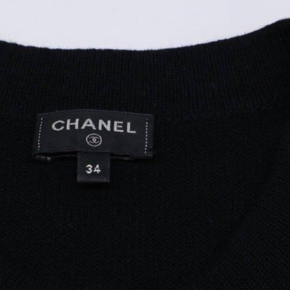 Chanel CC Logo Button Cashmere Sleeveless 34 Shirt — view 6