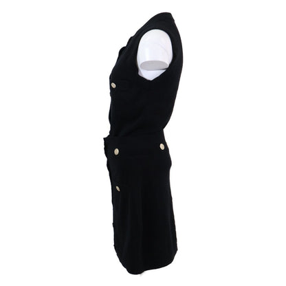 Chanel CC Logo Button Cashmere Sleeveless 34 Shirt — view 2