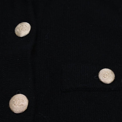 Chanel CC Logo Button Cashmere Sleeveless 34 Shirt — view 7