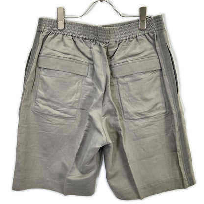 Hermes Gray Linen Blend Cotton Side Mesh Shorts 42 — view 2