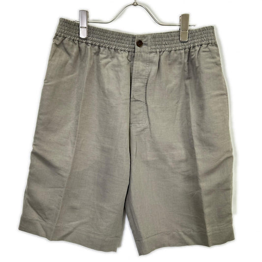 Hermes Gray Linen Blend Cotton Side Mesh Shorts 42