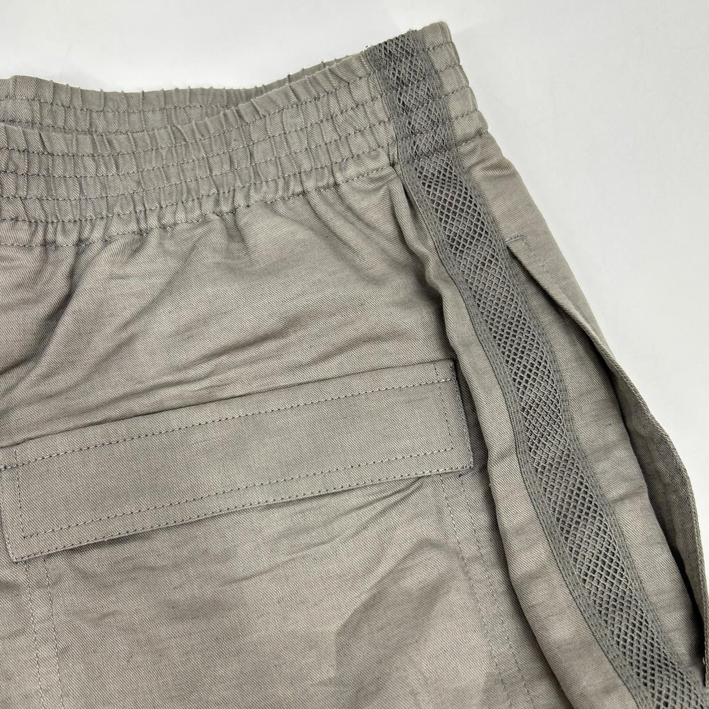 Hermes Gray Linen Blend Cotton Side Mesh Shorts 42 — view 7