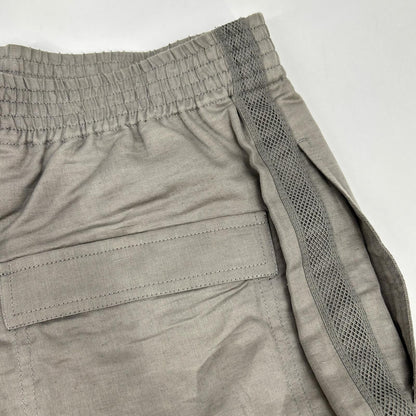 Hermes Gray Linen Blend Cotton Side Mesh Shorts 42 — view 7
