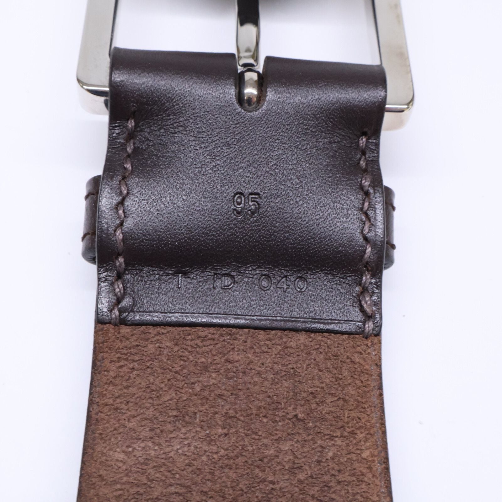 Hermes Buckle T with Tab Leather 95 Belt — view 8