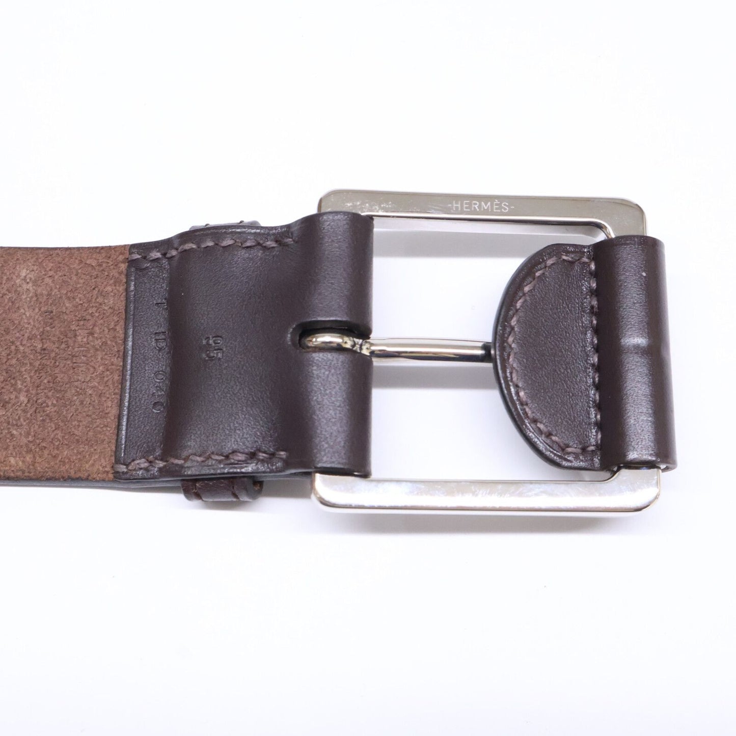 Hermes Buckle T with Tab Leather 95 Belt — view 5