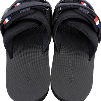 Moncler Slide Works Tricolor Velcro Sandals Shoes Black — view 4