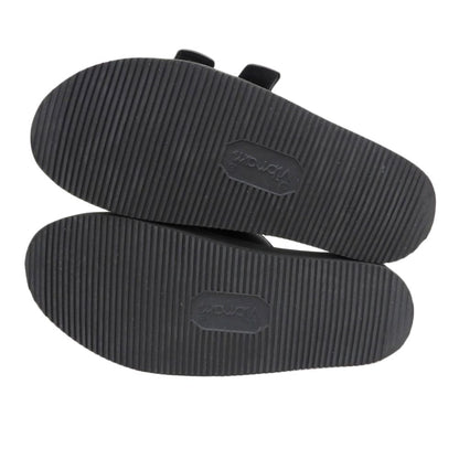 Moncler Slide Works Tricolor Velcro Sandals Shoes Black — view 2