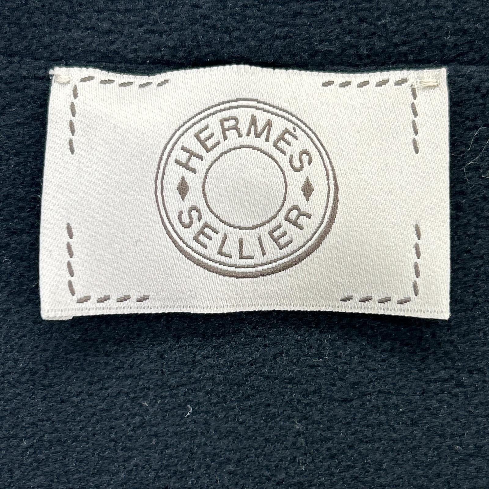 Hermes Brown Fleece Lining Nylon Jacket XL — view 4