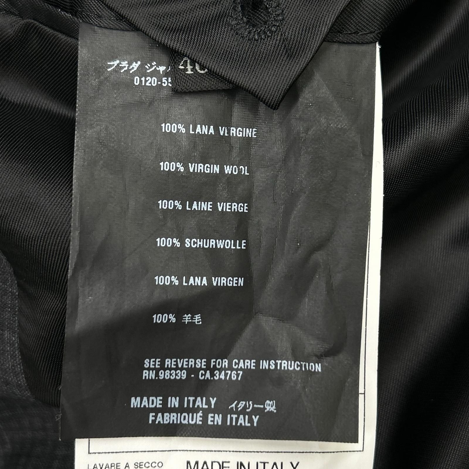 Prada 32 Dark Gray Tailored Jacket Straight Pants 78 cm — view 8