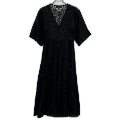 Max Mara Maxmara Studio Black Cotton Lace Dress with Camisole 36 — view 5
