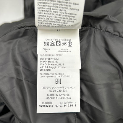 Max Mara Dark Gray the Cube Camelux Long Puffer Vest 34 — view 5