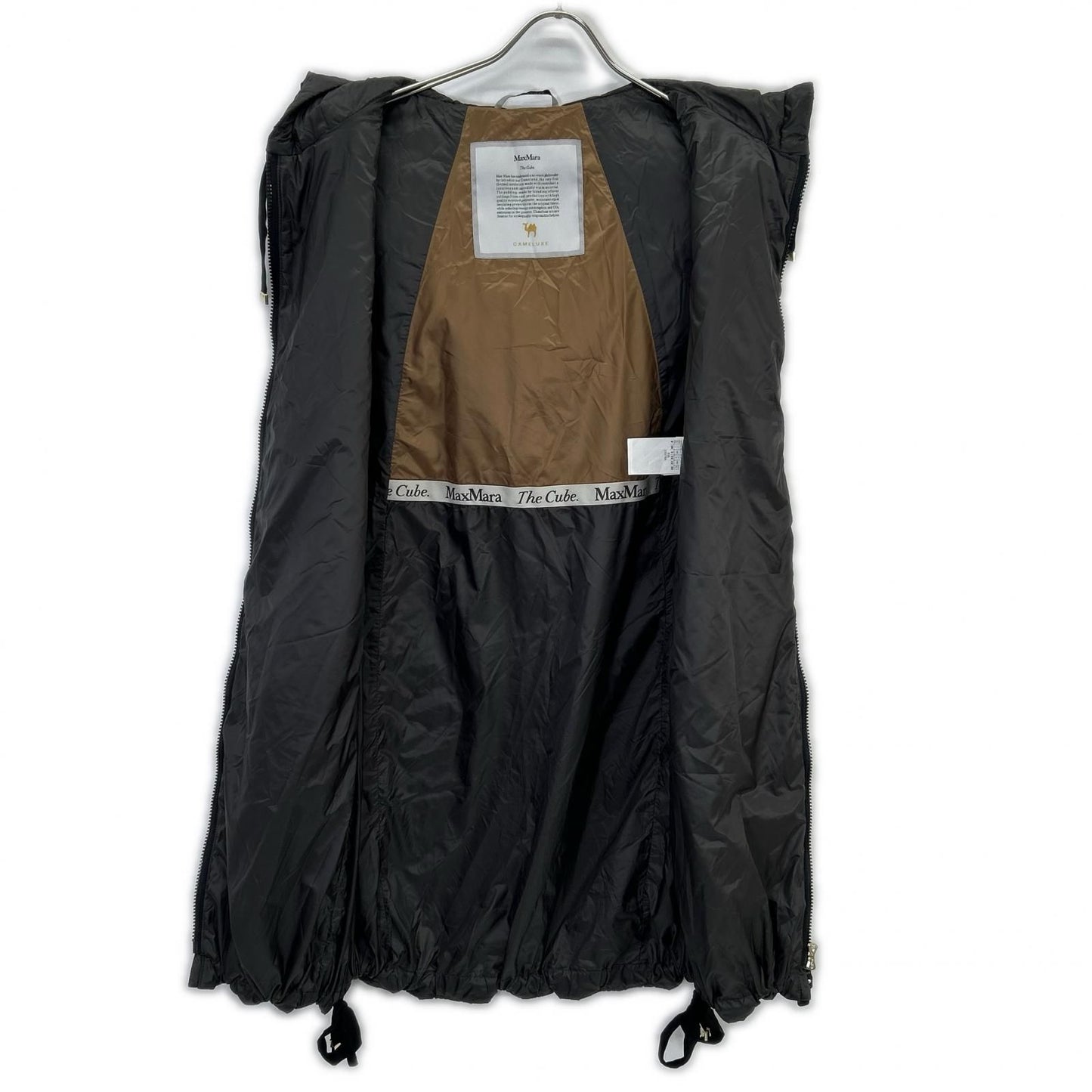 Max Mara Dark Gray the Cube Camelux Long Puffer Vest 34 — view 3