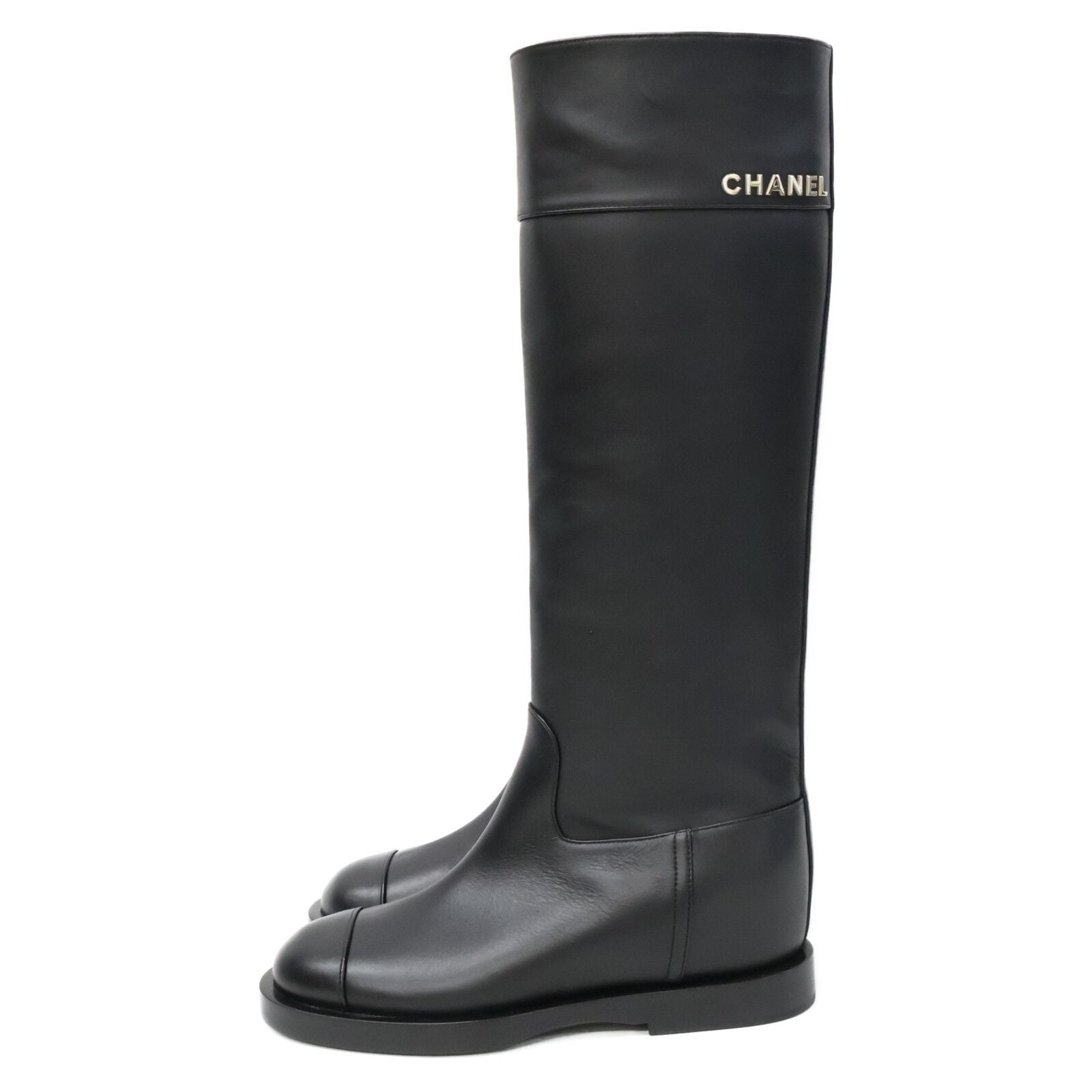 Chanel Black Long Boots 36c — view 2