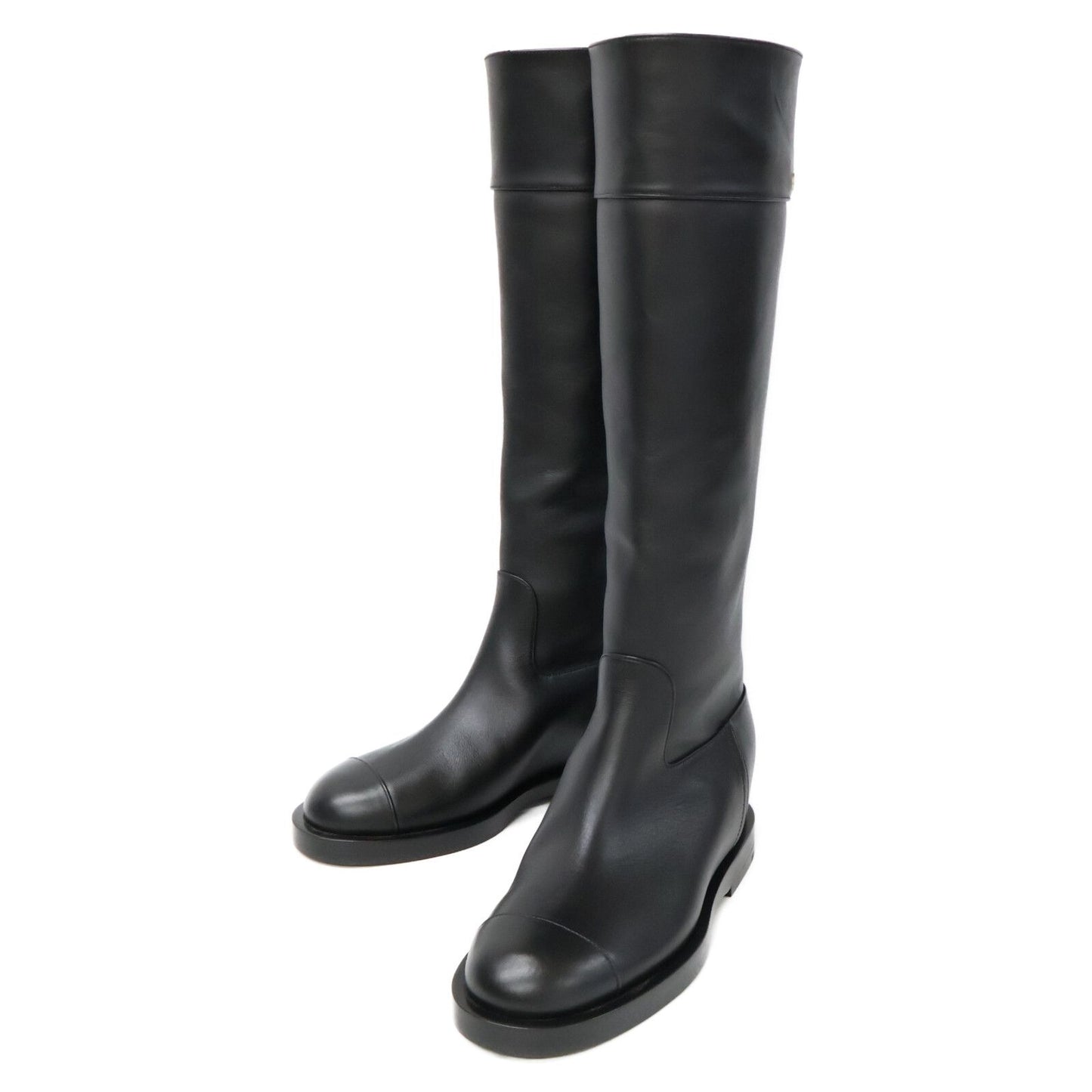 Chanel Black Long Boots 36c