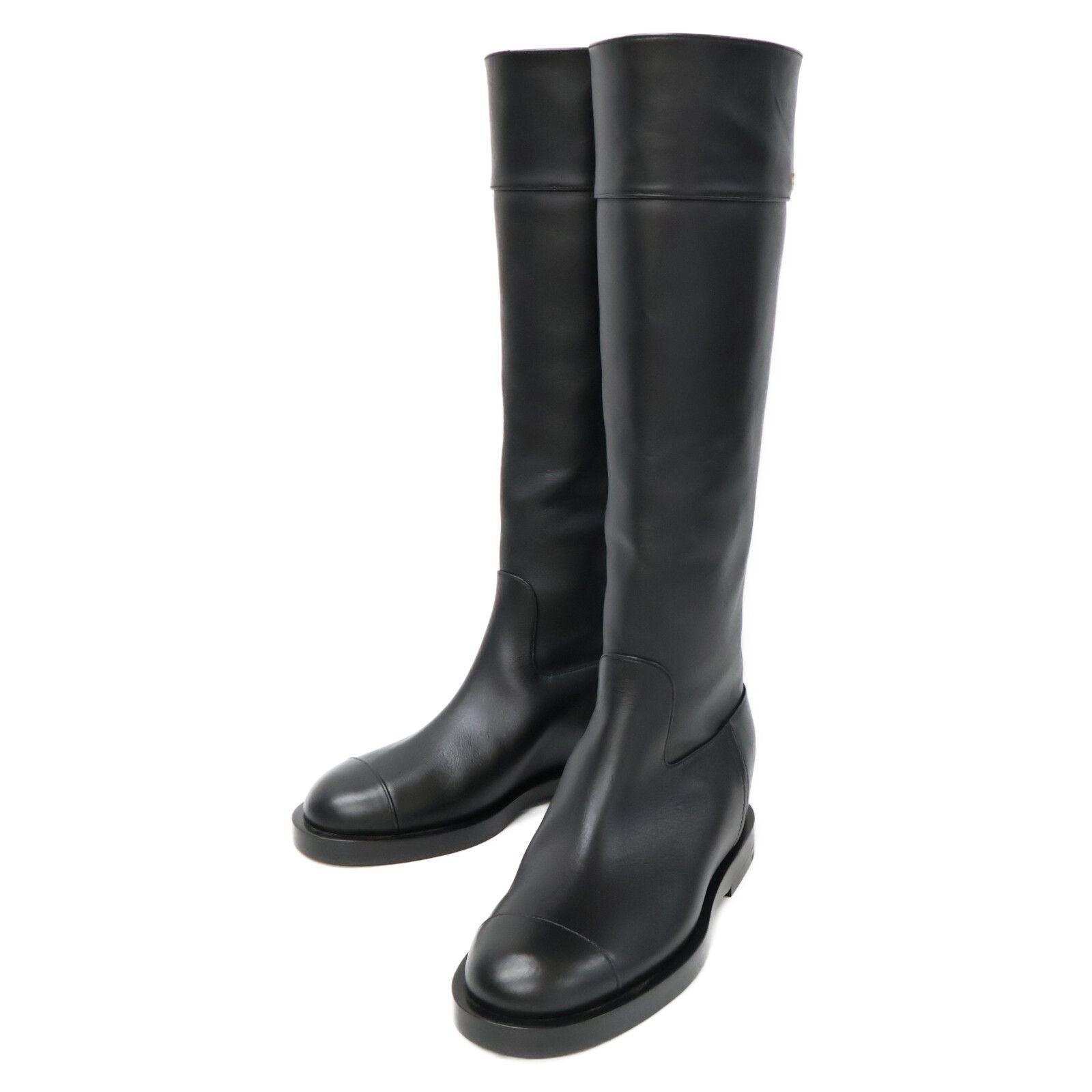 Chanel Black Long Boots 36c