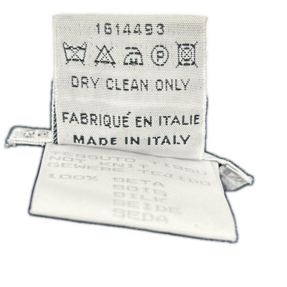 Celine Navy Vintage Scarf Pattern Silk Cardigan 40 — view 5