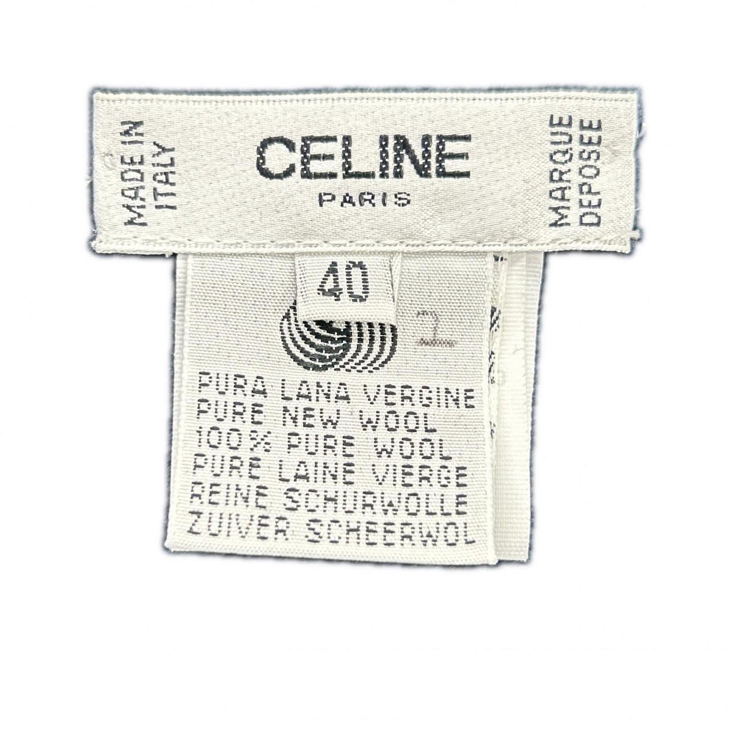 Celine Navy Vintage Scarf Pattern Silk Cardigan 40 — view 4