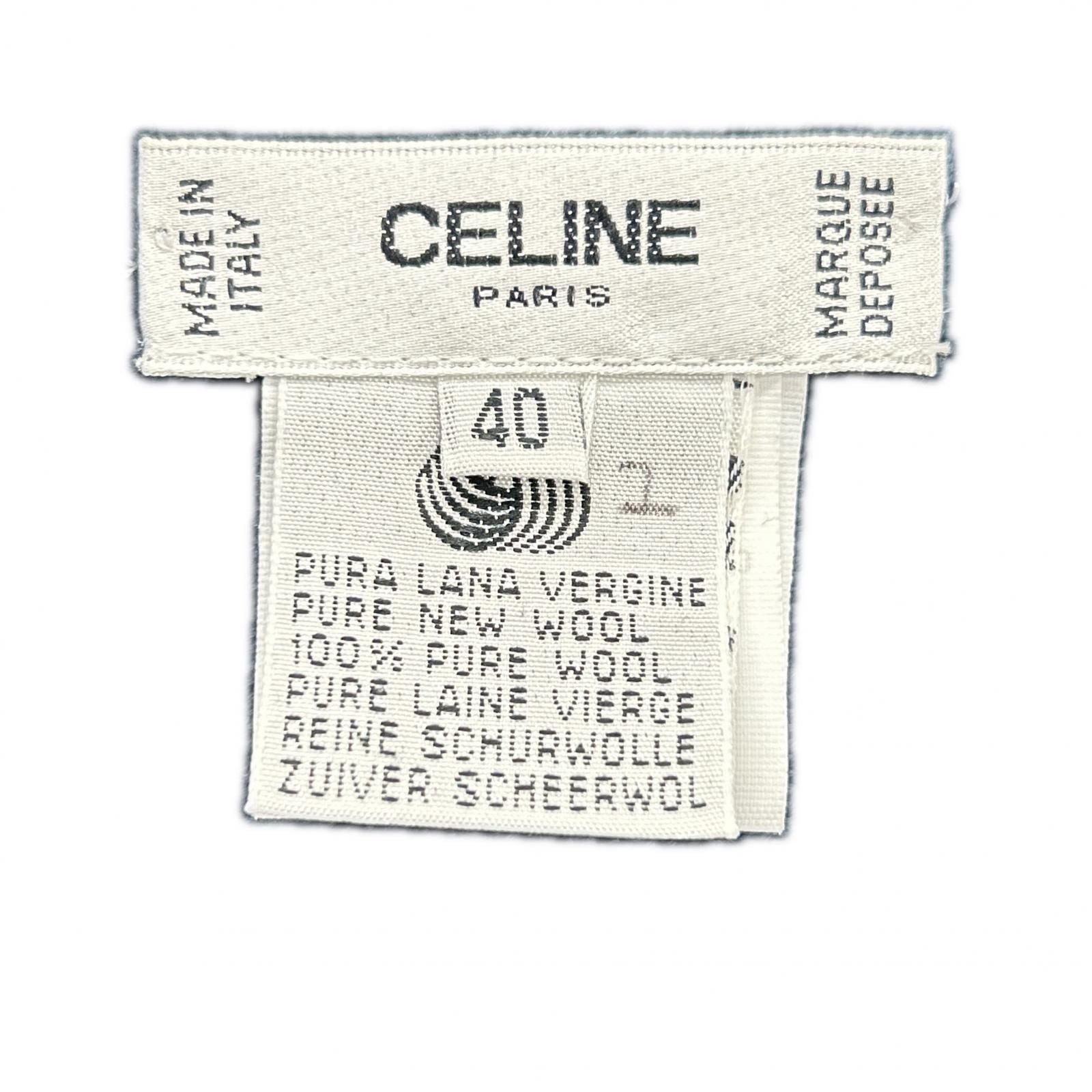 Celine Navy Vintage Scarf Pattern Silk Cardigan 40 — view 4