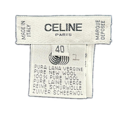 Celine Navy Vintage Scarf Pattern Silk Cardigan 40 — view 4