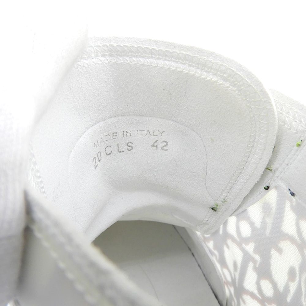 Dior Allover Pattern High Cut Sneakers White — view 6