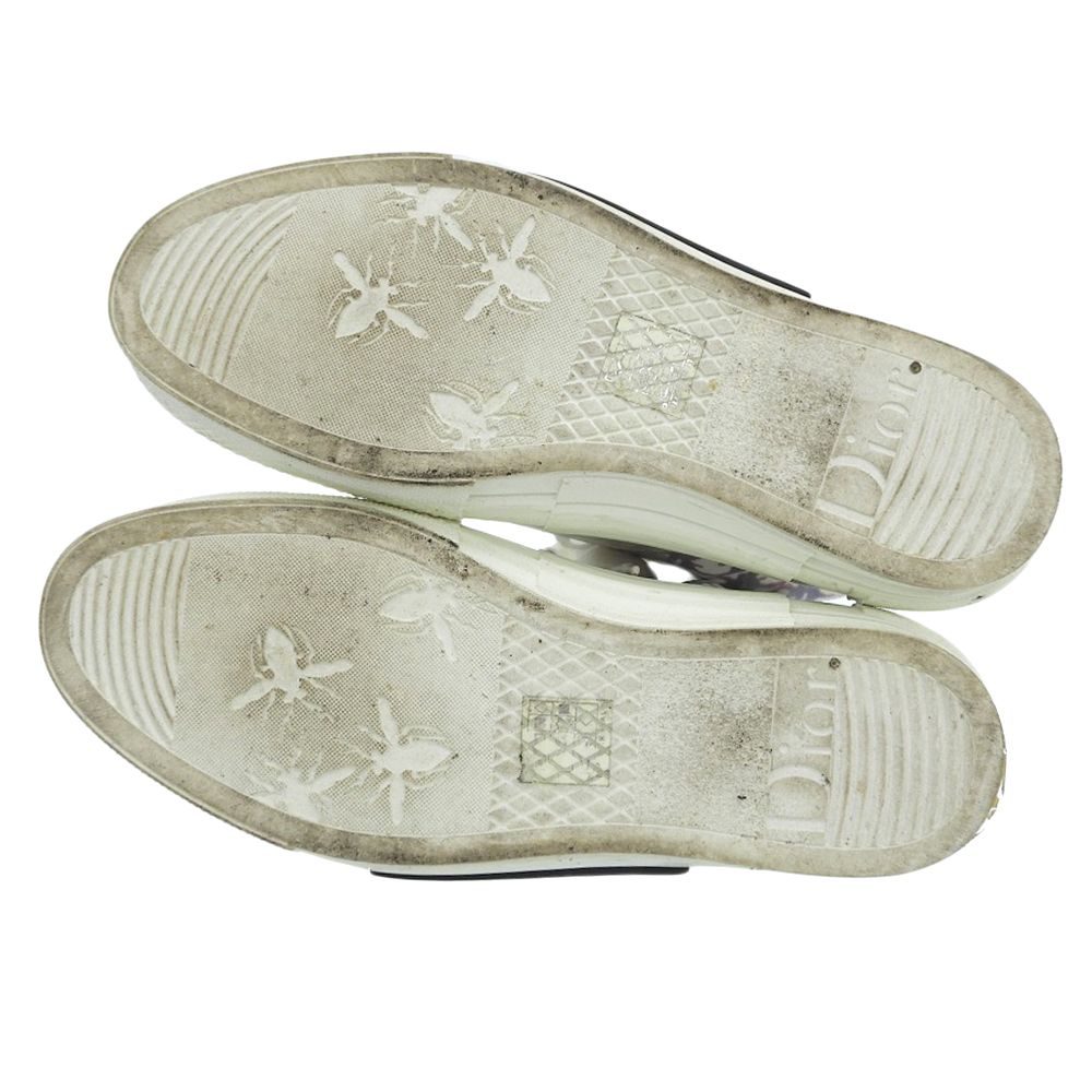 Dior Allover Pattern High Cut Sneakers White — view 2
