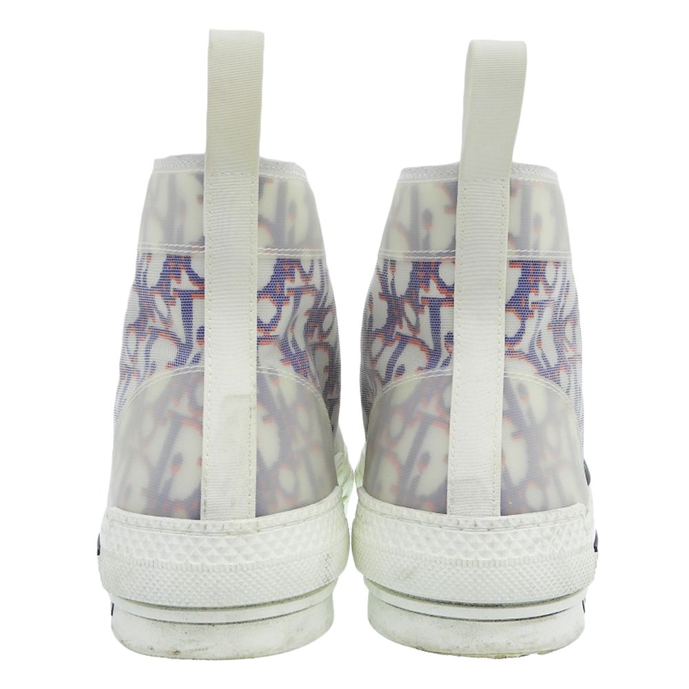 Dior Allover Pattern High Cut Sneakers White — view 5