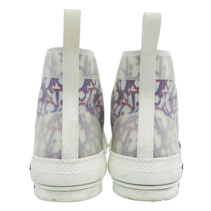 Dior Allover Pattern High Cut Sneakers White — view 5