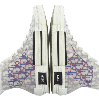 Dior Allover Pattern High Cut Sneakers White — view 4