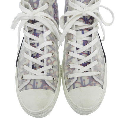 Dior Allover Pattern High Cut Sneakers White — view 3