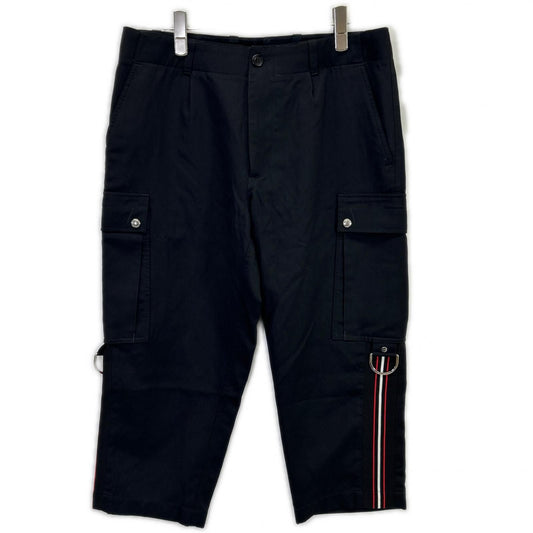 Dior Homme Black Side Stripe Cropped Pants 48