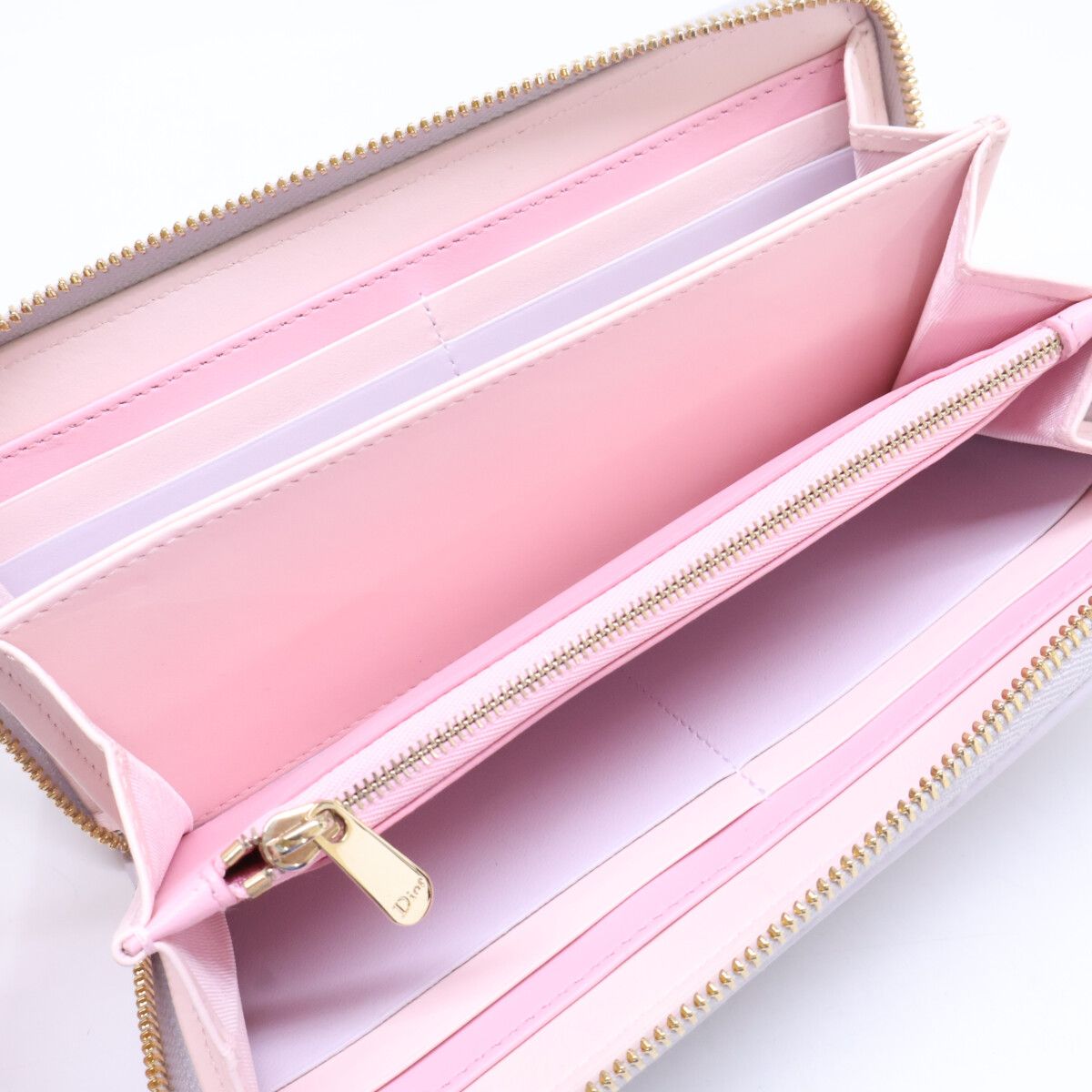 Dior Lady Dior Voyageur Voyage Cannage Round Zip Wallet Handbag — view 7