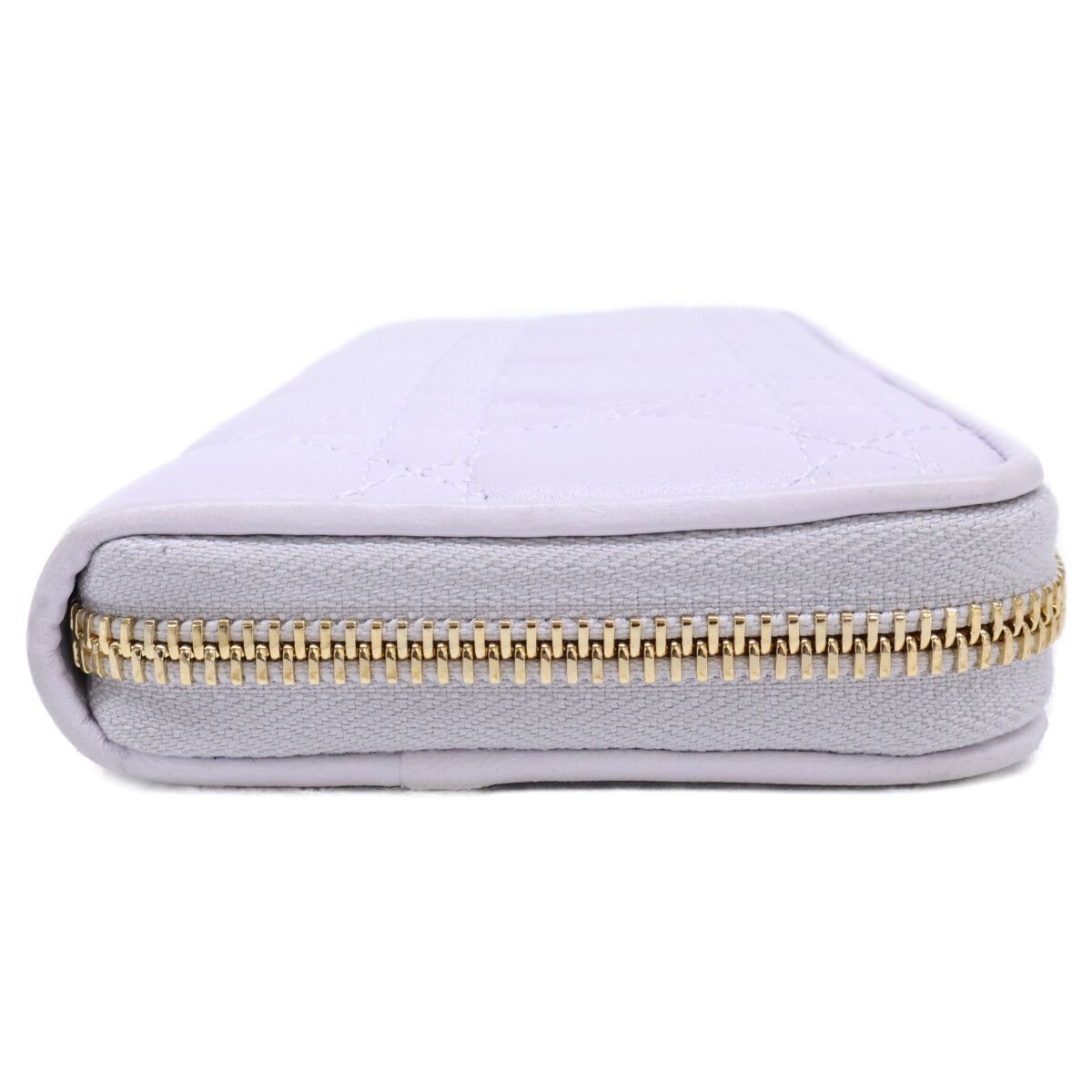 Dior Lady Dior Voyageur Voyage Cannage Round Zip Wallet Handbag — view 2