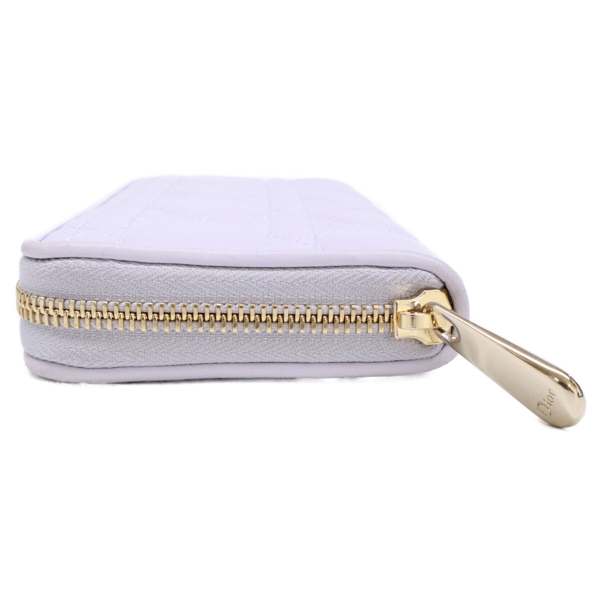 Dior Lady Dior Voyageur Voyage Cannage Round Zip Wallet Handbag — view 4