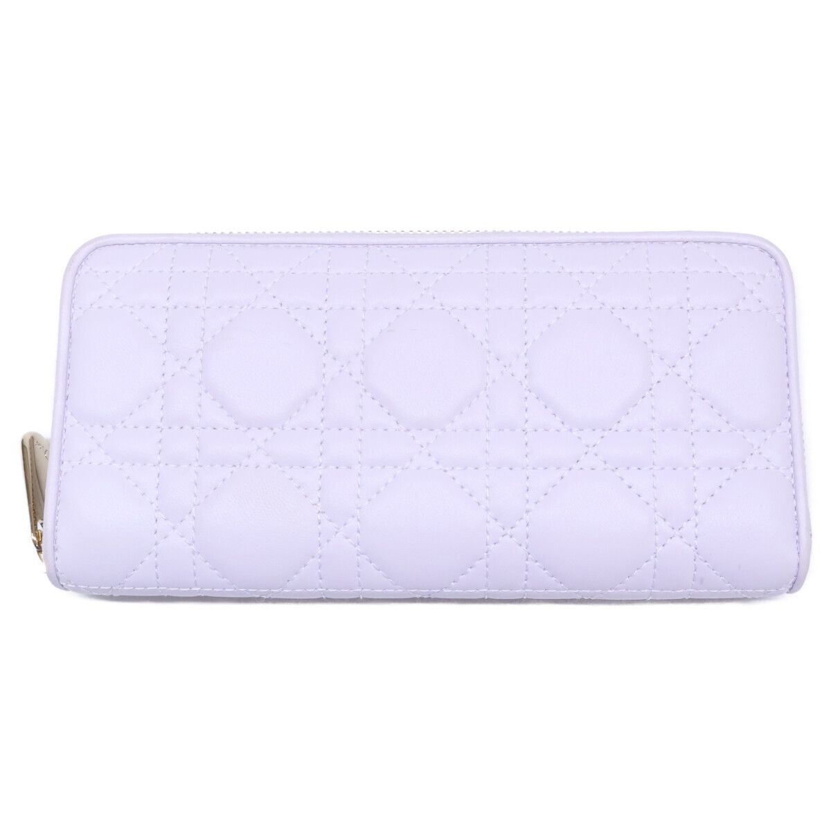 Dior Lady Dior Voyageur Voyage Cannage Round Zip Wallet Handbag