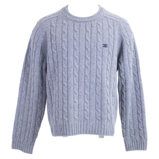 Celine Triomphe Sweater Cashmere Cable Knit XL