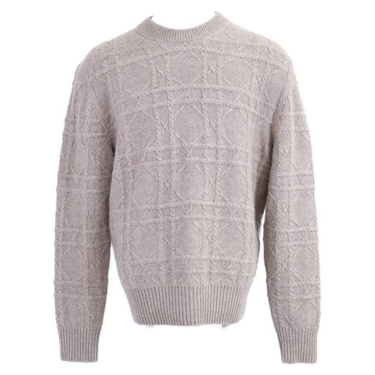 Dior Icon Cannage Cable Knit Linen Cashmere Sweater