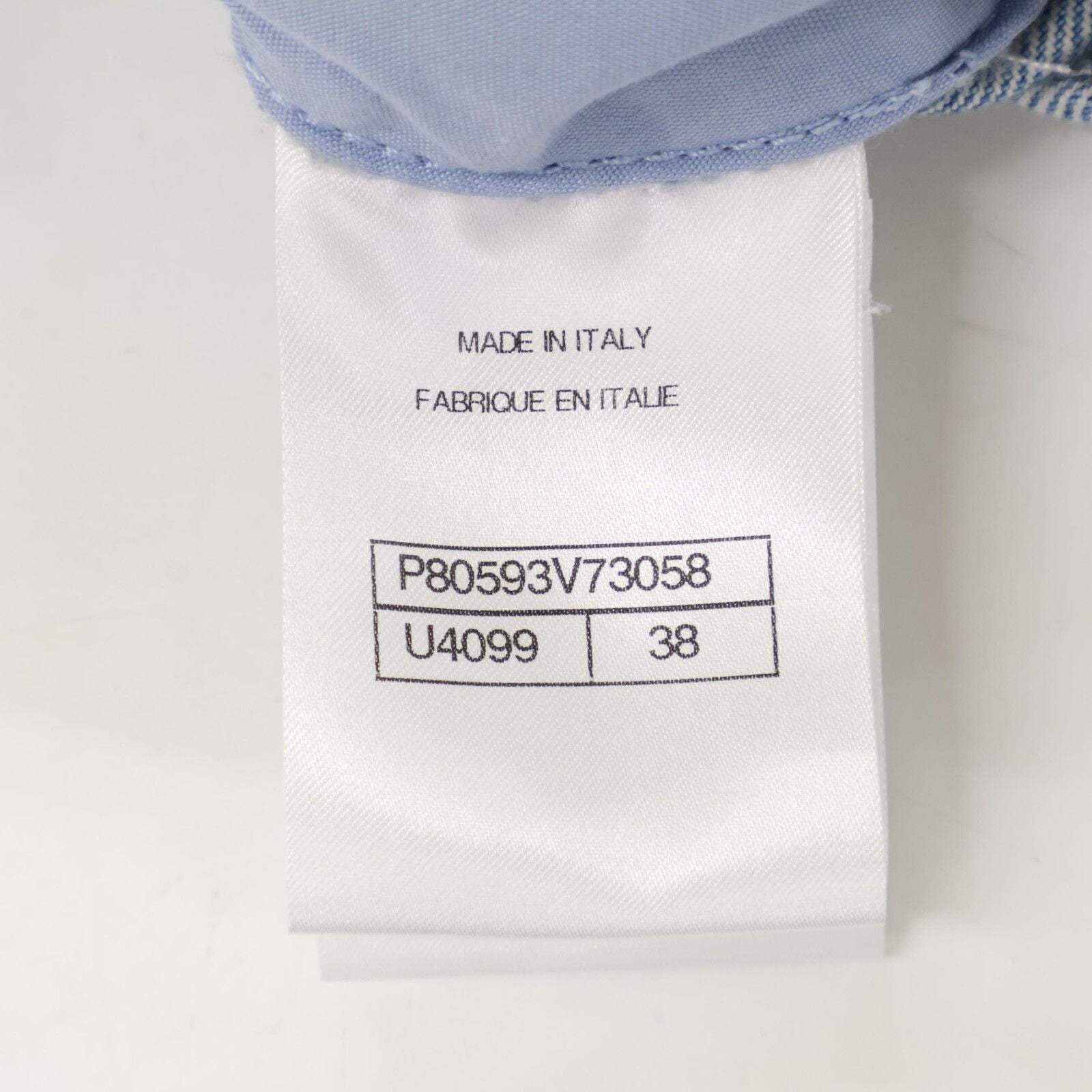 Chanel Ribbon Jeans Blue Skirt — view 4