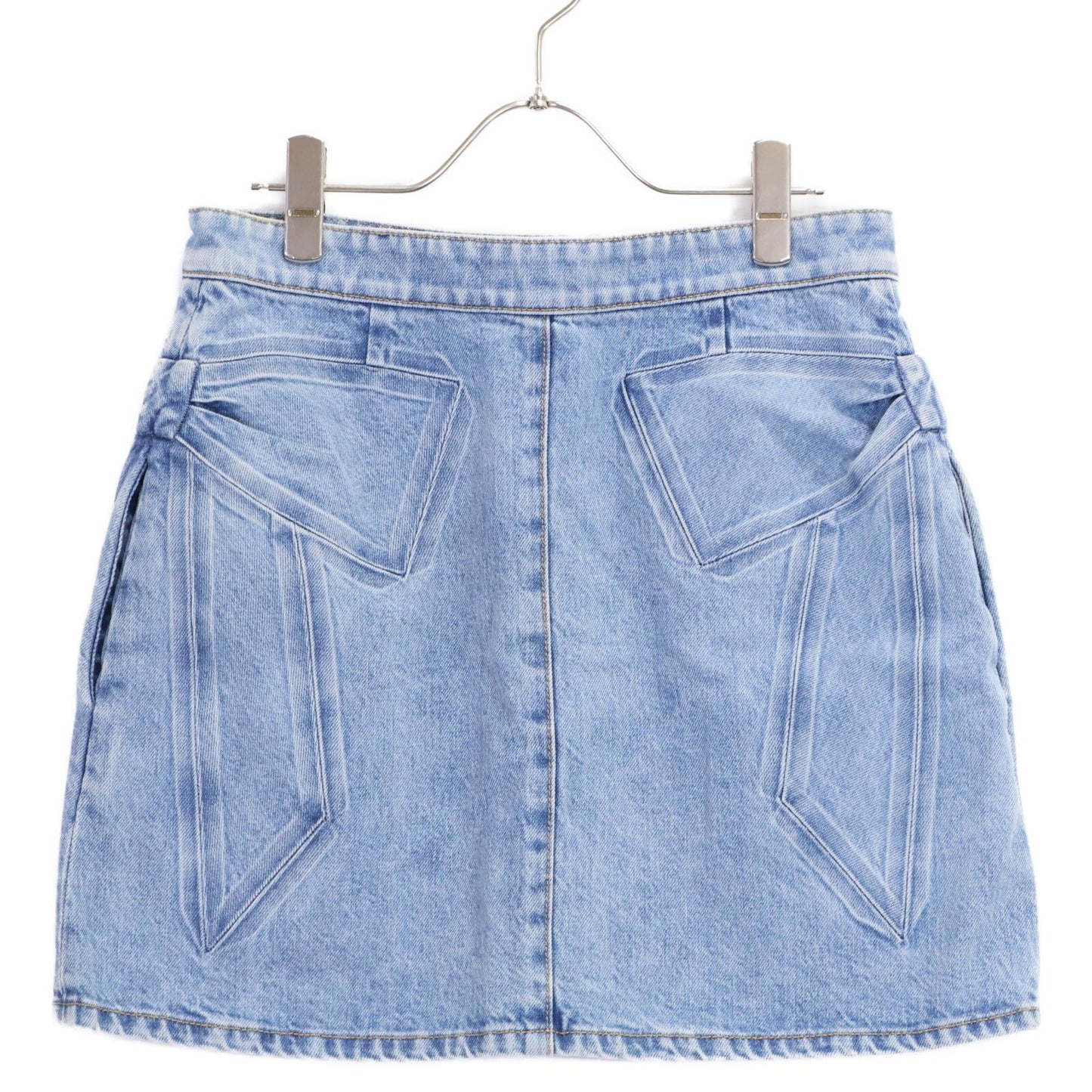 Chanel Ribbon Jeans Blue Skirt — view 2