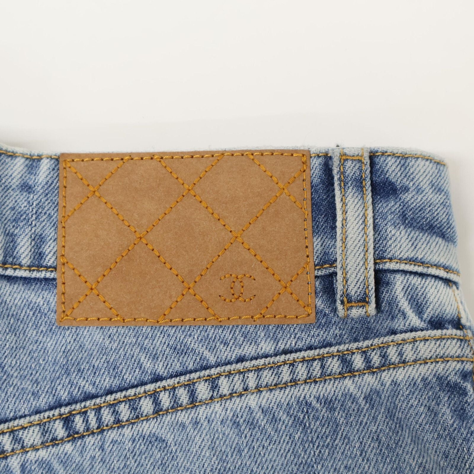 Chanel Ribbon Denim Pants 36 — view 8