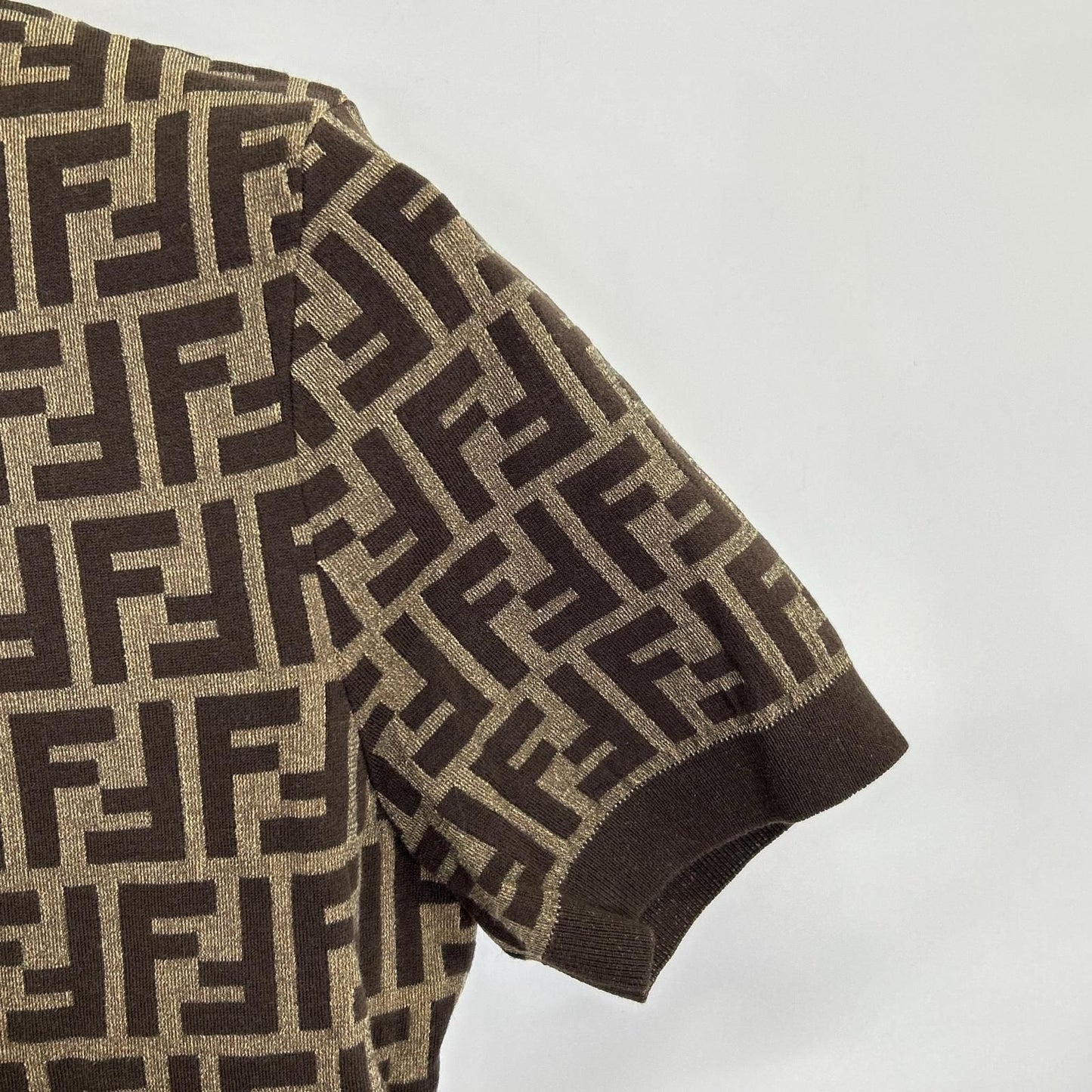 Fendi Brown Zucca Knit Sweater 40 — view 6