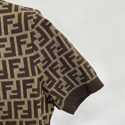 Fendi Brown Zucca Knit Sweater 40 — view 6