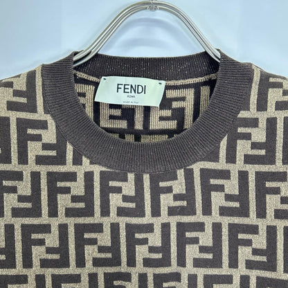 Fendi Brown Zucca Knit Sweater 40 — view 5