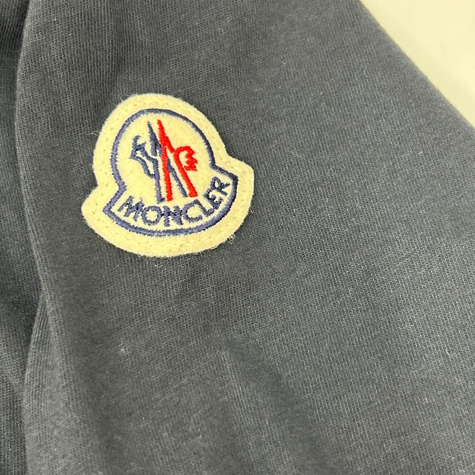 Moncler Navy Logo Embroidery T-Shirt — view 7